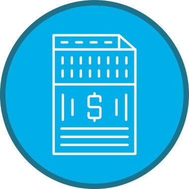 Bill Line çoklu daire. Web Kullanımı için Vektör İllüstrasyonu