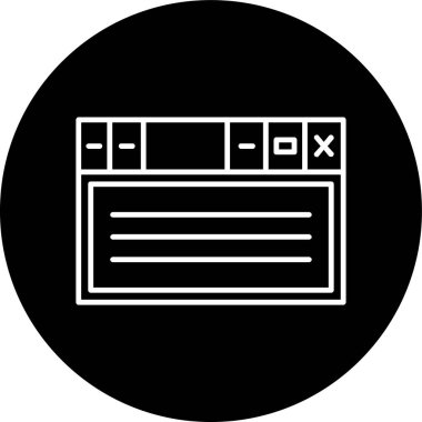 Tarayıcı Hattı ters çevrildi. Web Kullanımı için Vektör İllüstrasyonu