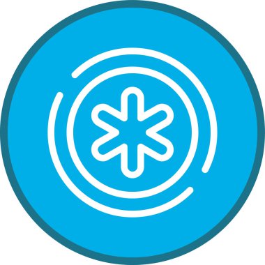 Asterik Hattı çoklu dairesi. Web Kullanımı için Vektör İllüstrasyonu