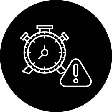 Saat Hattının ters dönmüş halkası. Web Kullanımı için Vektör İllüstrasyonu