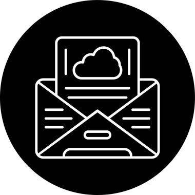 E- posta hattı ters çevrilmiş çember. Web Kullanımı için Vektör İllüstrasyonu