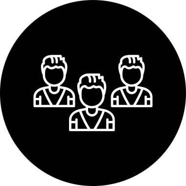 Çoklu Kullanıcı Erişim Hattı ters çevrilmiş çember. Web Kullanımı için Vektör İllüstrasyonu