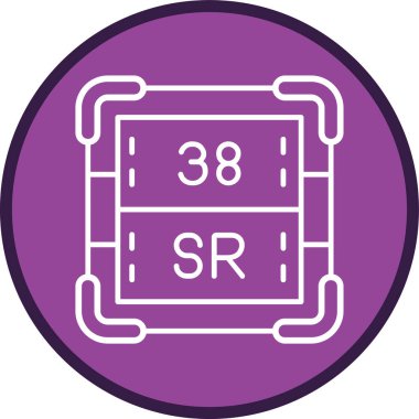 Stronsiyum Hattı çoklu dairesi. Web Kullanımı için Vektör İllüstrasyonu