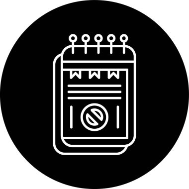 Notlar çizgisi ters çevrilmiş. Web Kullanımı için Vektör İllüstrasyonu