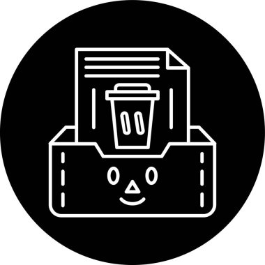 Ters çevrilmiş çemberi sil. Web Kullanımı için Vektör İllüstrasyonu