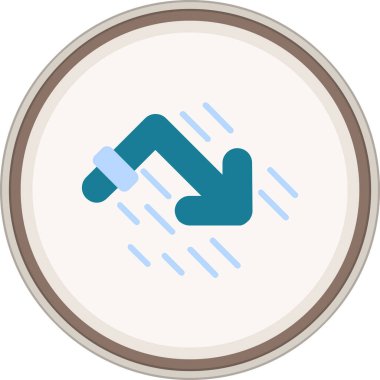 Bounce Flat sticker. Vector Illustration For Web Use