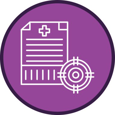 Document Line multi circle. Vector Illustration For Web Use