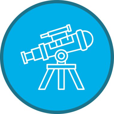 Telescope Line multi circle. Vector Illustration For Web Use