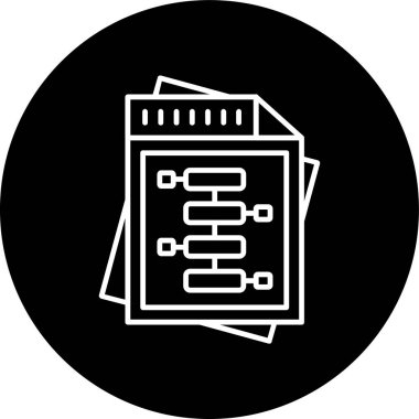 Infographic Line ters çevrilmiş daire. Web Kullanımı için Vektör İllüstrasyonu