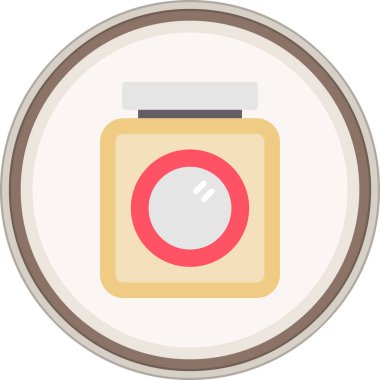 Çerçeve düz çıkartması. Web Kullanımı için Vektör İllüstrasyonu