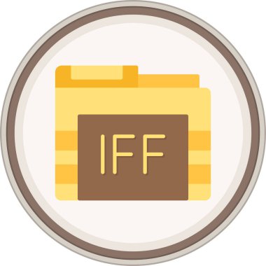 IFF Dizin Etiketi. Web Kullanımı için Vektör İllüstrasyonu