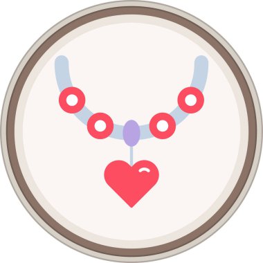 Kolye yassı çıkartması. Web Kullanımı için Vektör İllüstrasyonu