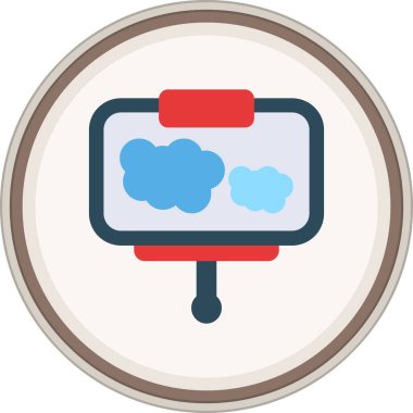 Sunum Flat etiketi. Web Kullanımı için Vektör İllüstrasyonu