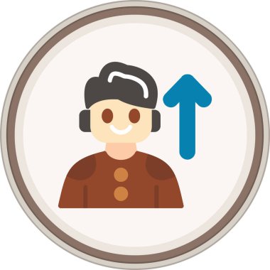 Kullanıcı Alma Düz etiketi. Web Kullanımı için Vektör İllüstrasyonu