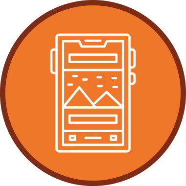 Akıllı telefon hattı çoklu daire. Web Kullanımı için Vektör İllüstrasyonu