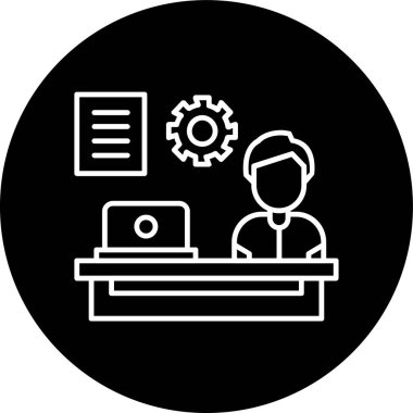 Çoklu görev çizgisi ters çevrilmiş. Web Kullanımı için Vektör İllüstrasyonu