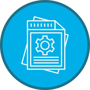 Ayarlar Hattı çoklu çember. Web Kullanımı için Vektör İllüstrasyonu