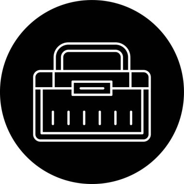 Evrak çantası çizgisi ters çevrilmiş. Web Kullanımı için Vektör İllüstrasyonu