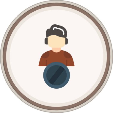 Kısıtlı Kullanıcı Lastiği etiketi. Web Kullanımı için Vektör İllüstrasyonu