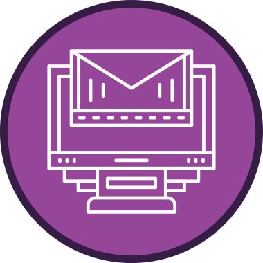 E-posta hattı çoklu daire. Web Kullanımı için Vektör İllüstrasyonu