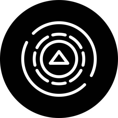 Caret-up Line inverted circle. Vector Illustration For Web Use