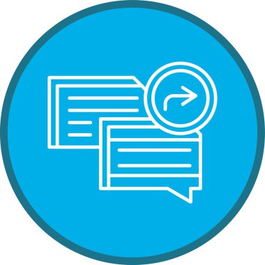 Mesaj Satırı çoklu çemberini yanıtla. Web Kullanımı için Vektör İllüstrasyonu