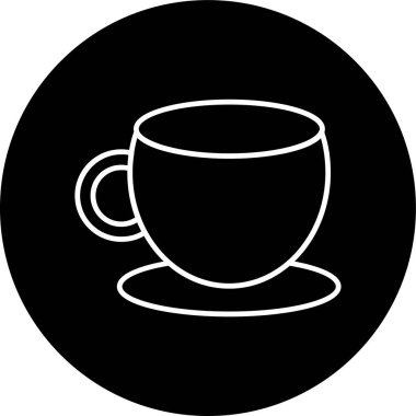 Cup Line inverted circle. Vector Illustration For Web Use