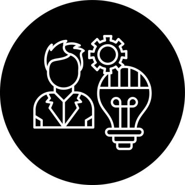 Yetenek Hattı ters dönmüş daire. Web Kullanımı için Vektör İllüstrasyonu