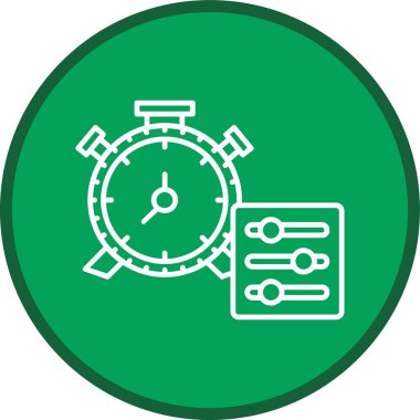 Saat Hattı çoklu çember. Web Kullanımı için Vektör İllüstrasyonu