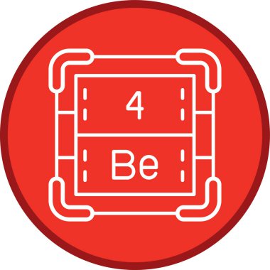 Berilyum Hattı çok daireli. Web Kullanımı için Vektör İllüstrasyonu