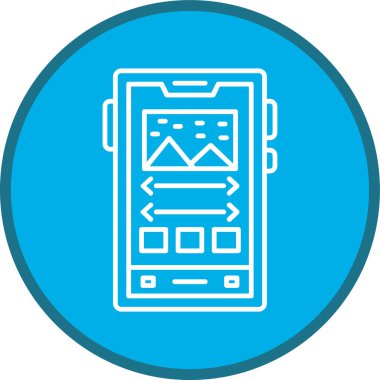 Akıllı telefon hattı çoklu daire. Web Kullanımı için Vektör İllüstrasyonu