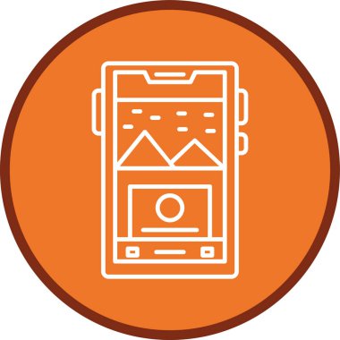 Smartphone Line multi circle. Vector Illustration For Web Use