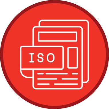 ISO Dosya Satırı çoklu çember. Web Kullanımı için Vektör İllüstrasyonu