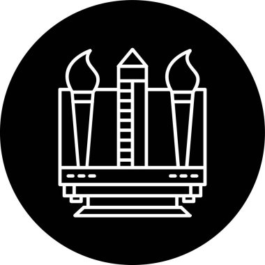 Design Line inverted circle. Vector Illustration For Web Use