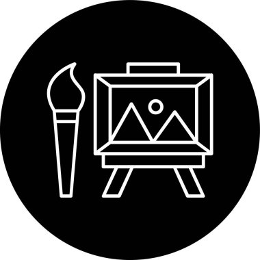 Boyama Çizgisi ters çevrilmiş. Web Kullanımı için Vektör İllüstrasyonu