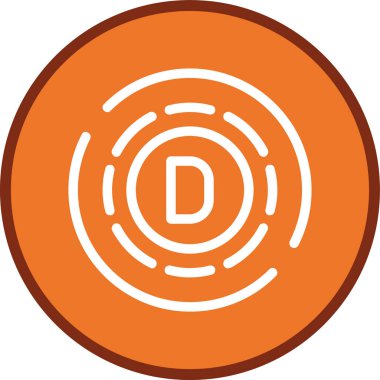 D Hattı çoklu daire. Web Kullanımı için Vektör İllüstrasyonu