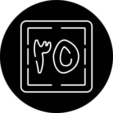 Khamsa wa Thalathun Hattı ters çevrilmiş daire. Web Kullanımı için Vektör İllüstrasyonu