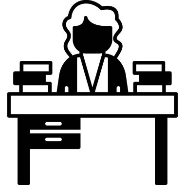 Öğretmen masası. Web Kullanımı için Vektör İllüstrasyonu