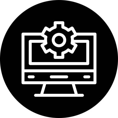 It Line inverted circle. Vector Illustration For Web Use