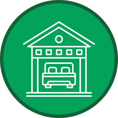 Konaklama Hattı çoklu daire. Web Kullanımı için Vektör İllüstrasyonu