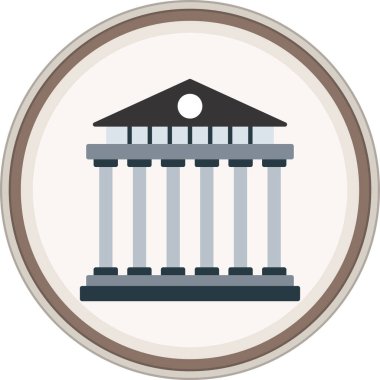 Bank Flat etiketi. Web Kullanımı için Vektör İllüstrasyonu