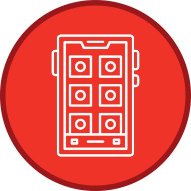 Akıllı telefon hattı çoklu daire. Web Kullanımı için Vektör İllüstrasyonu