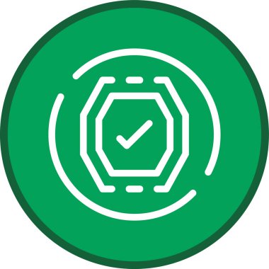 Hexagon-check Line multi circle. Vector Illustration For Web Use