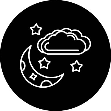 Sky Line ters çevrilmiş daire. Web Kullanımı için Vektör İllüstrasyonu