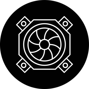 Fan Line inverted circle. Vector Illustration For Web Use