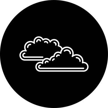 Bulut Hattı ters dönmüş daire. Web Kullanımı için Vektör İllüstrasyonu