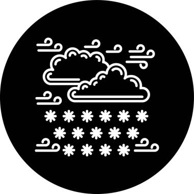 Blizzard Hattı ters dönmüş daire. Web Kullanımı için Vektör İllüstrasyonu