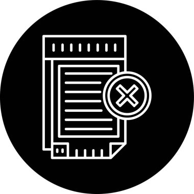 Dosya Satırı ters çevrilmiş çember. Web Kullanımı için Vektör İllüstrasyonu