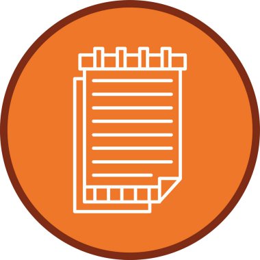 Notepad Line çoklu daire. Web Kullanımı için Vektör İllüstrasyonu