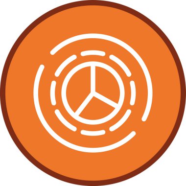 Çizelge çizgisi çoklu daire. Web Kullanımı için Vektör İllüstrasyonu